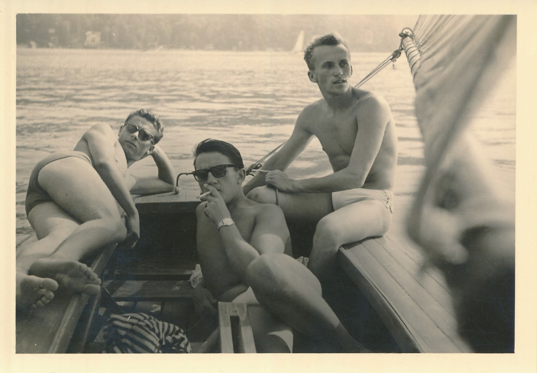 Oberwarter Gruppe junger Männer am Wörthersee - Hadek/Benkö