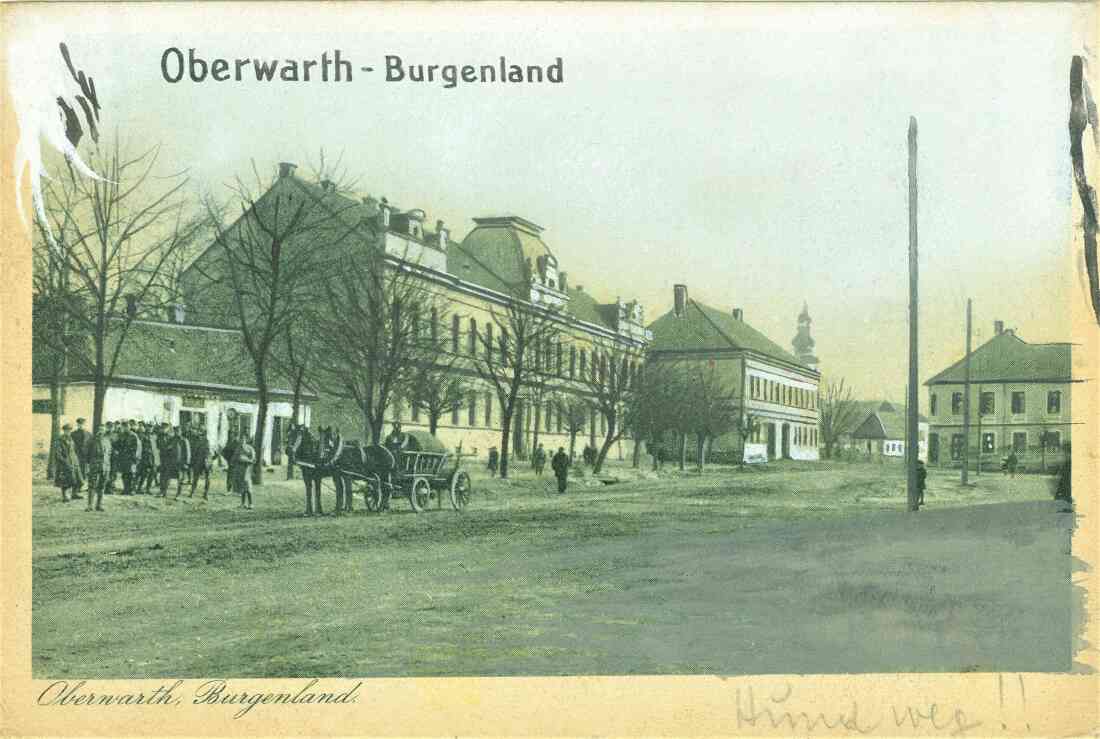 Ansichtskarte: Hauptplatz mit Blick aufs Rathaus