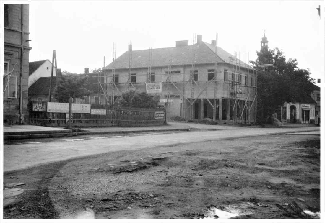 Neubau des Geschäftsgebäudes "Istallation und Spenglerei Ludwig Schober" (Steinamangererstraße 1)