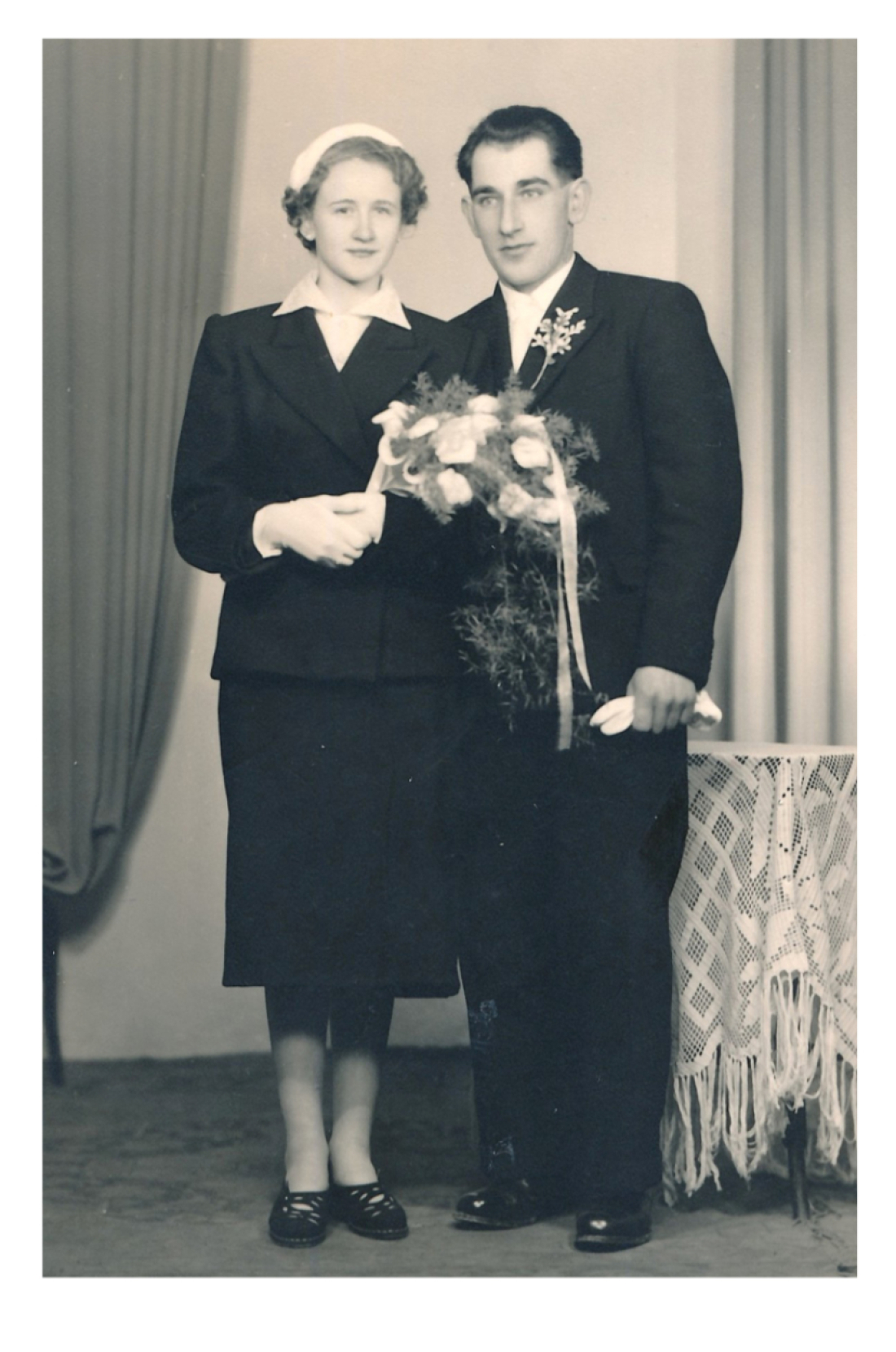 Das Hochzeitspaar Margarethe Körper (+1936) und Johann Guger (*1932/+1998) - St. Martin 31/Oberwarterstraße 37