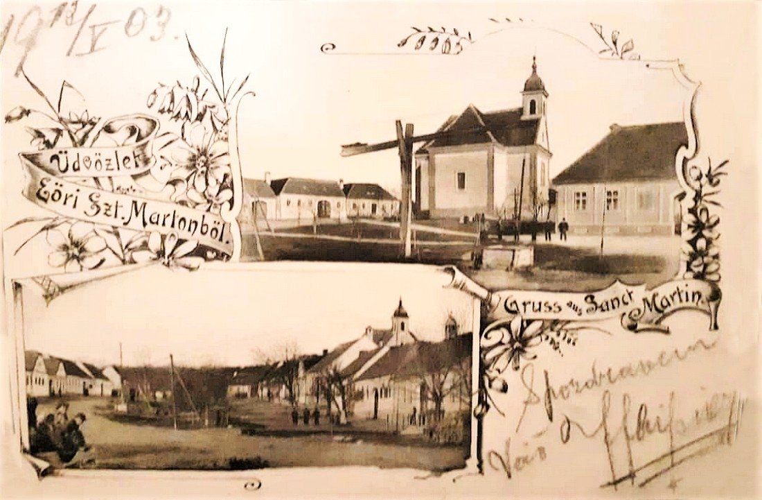 Ansichtskarte: Gruss aus St. Martin / Őriszentmárton