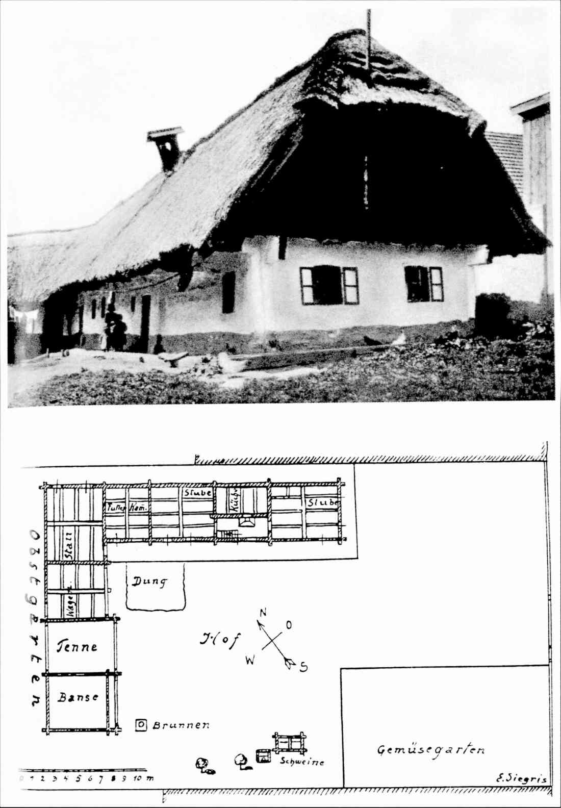 Strohgedecktes Bauernhaus in Blockbauweise (Grazerstraße 34)