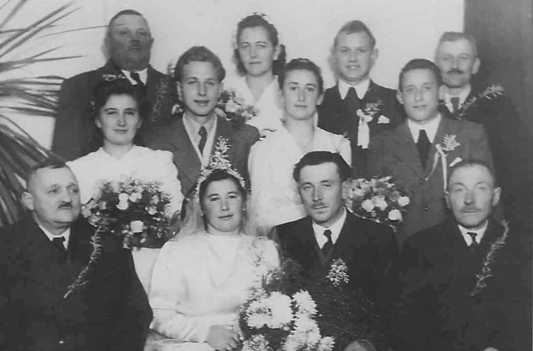 Hochzeit Gabor Miklos (*1914/+1982) und Julianna Benkö (*1922/+1996)