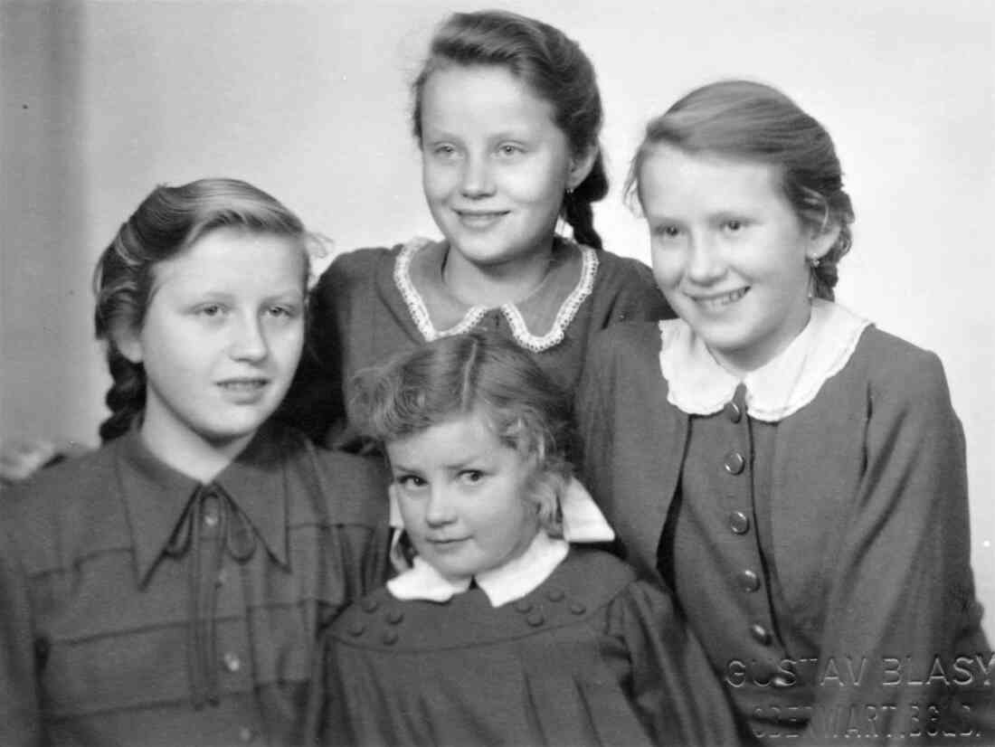Die Töchter der Familie Ludwig Schober jun. Herta, Wilhelmine, Christine und Traute