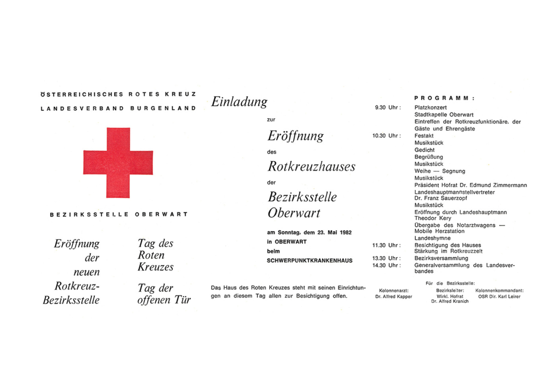Rotes Kreuz: Einladung zur Eröffnung des neuen Rotkreuzhauses und der Bezirksstelle neben dem Schwerpunktkrankenhaus