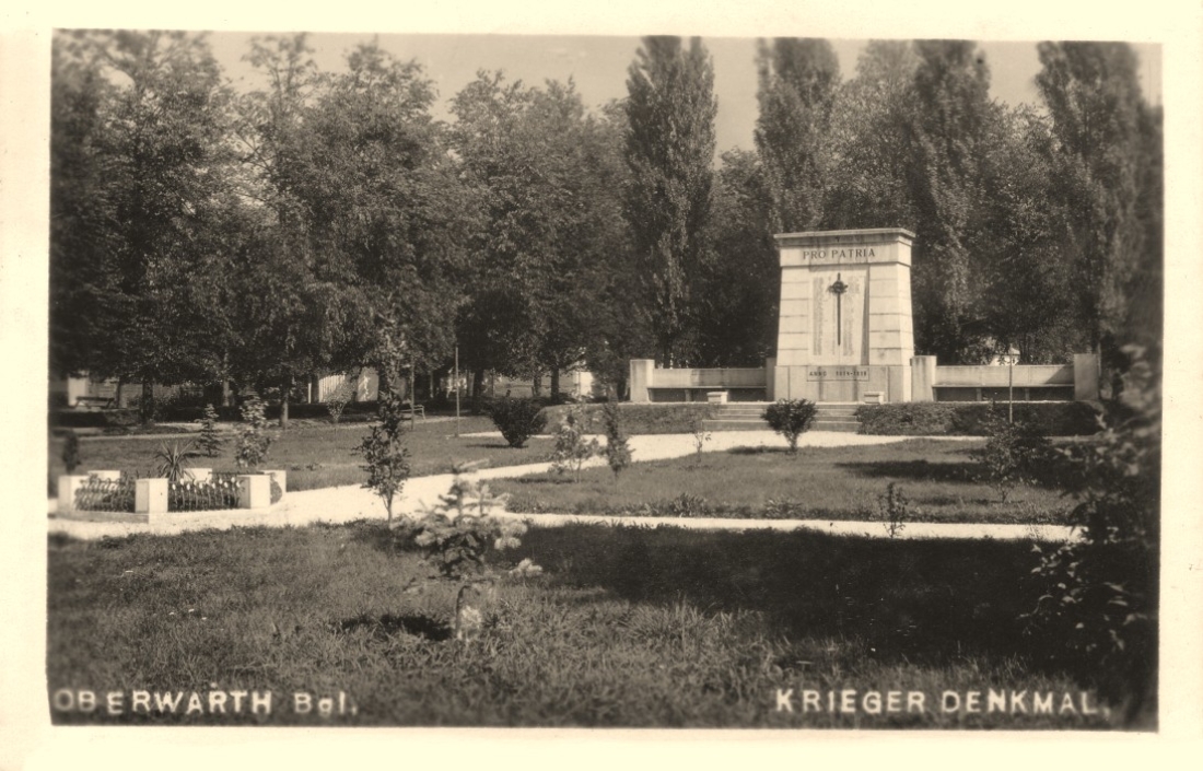 Ansichtskarte: Kriegerdenkmal im Stadtpark