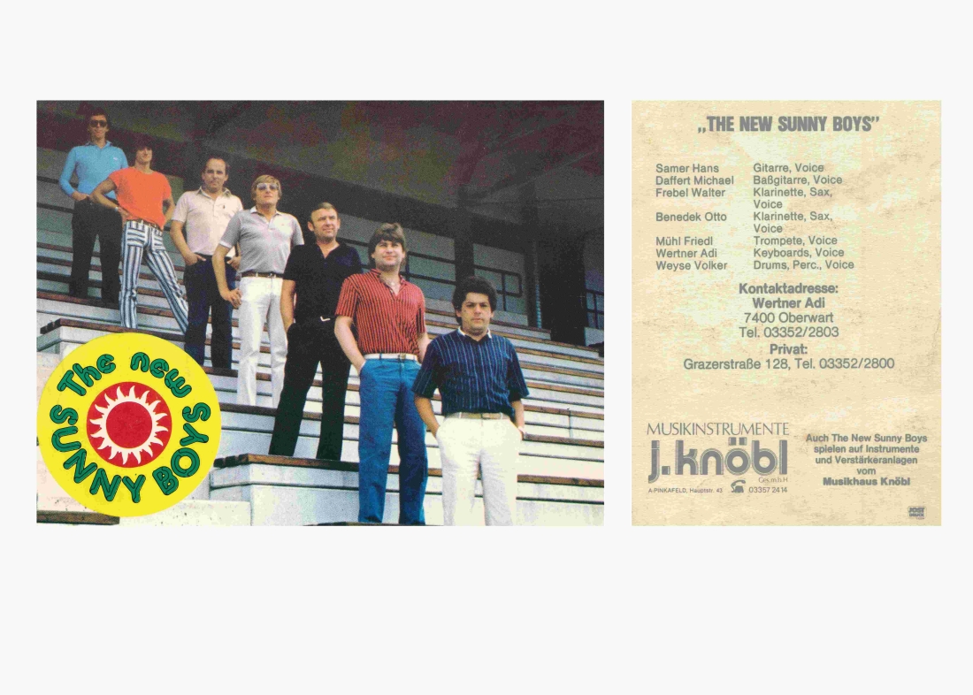 Die oberwarter Kultband "Sonny Boys": Imagefoto im Informstadion- Samer/Mühl/Wertner/Benedek/Frebel/Weyse/Dafert