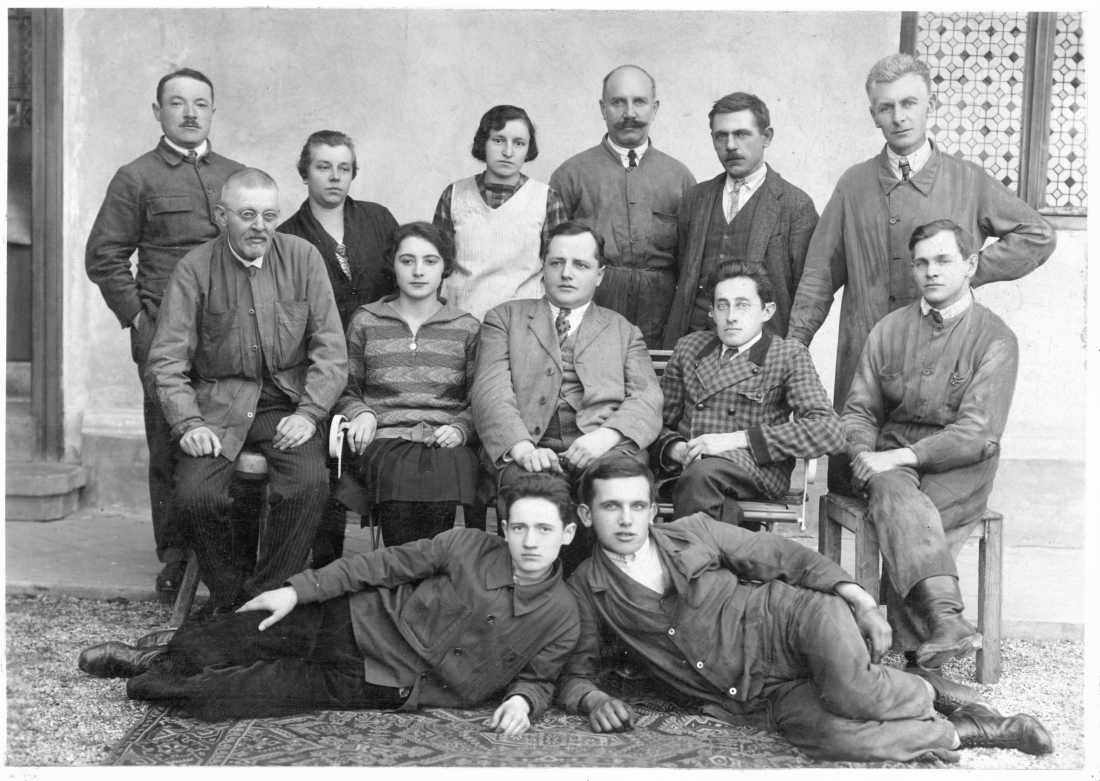 Druckerei Gräml - später Fuith (Ambrosigasse 5): Die Belegschaft - Wölfel/Jezerniczky/Hupfer/Topler