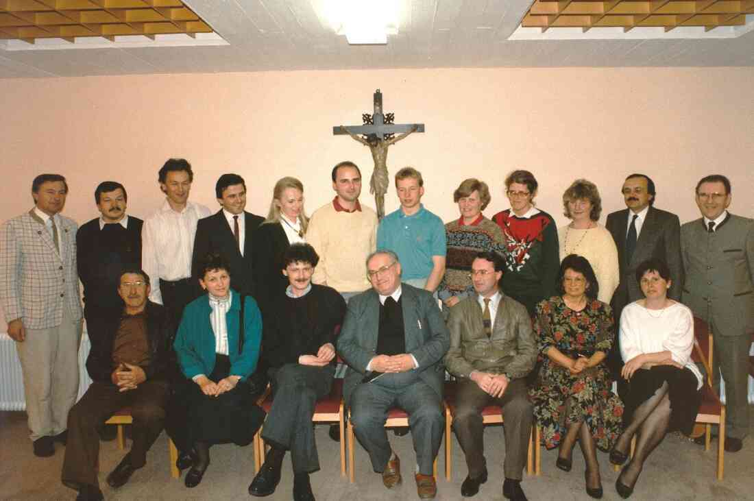 Röm. kath. Pfarre: der Pfarrgemeinderat um 1990