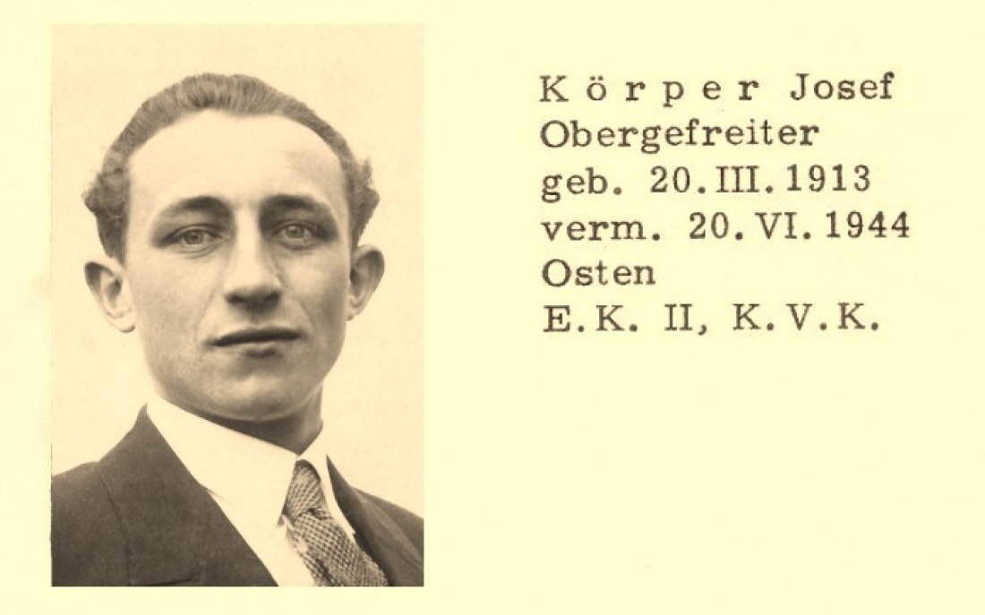 St. Martin: Obergefreiter Josef Körper (*1913/+1944 als Soldat der Deut. Wehrmacht)