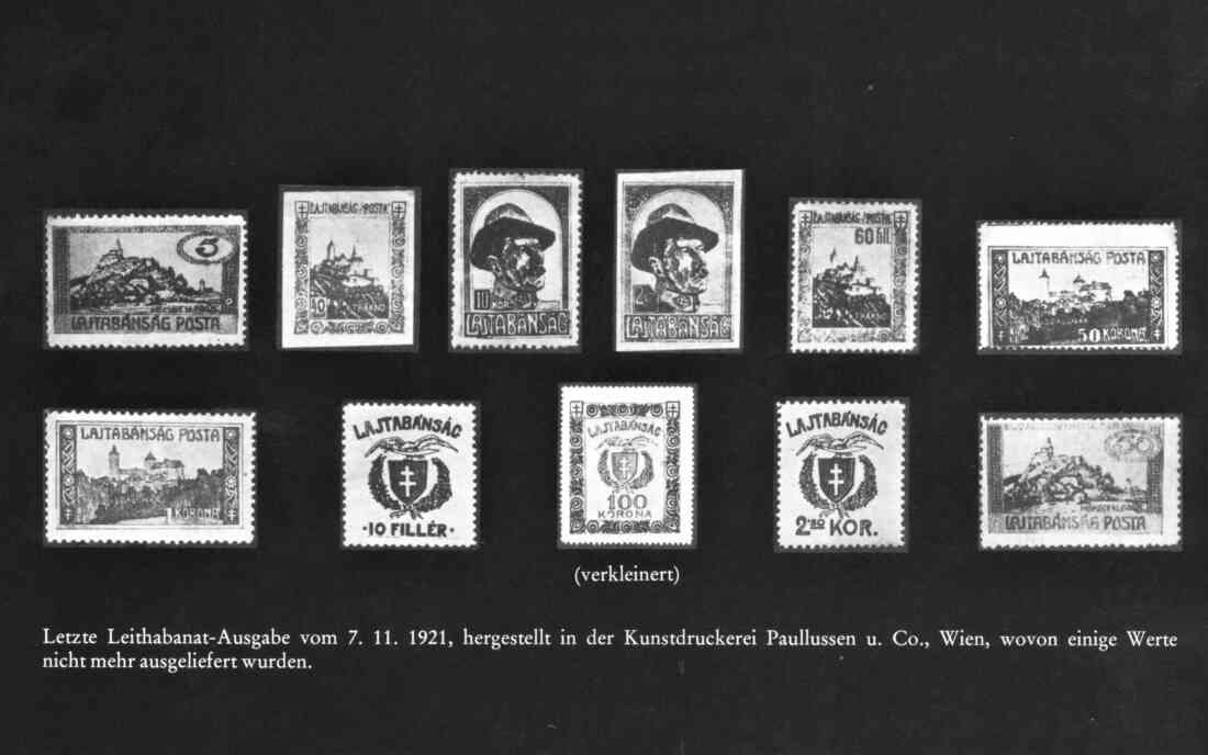"Freischärlerstaat" Leithabanat (Lajtabánság ung. oder Leitha-Banschaft): Briefmarken