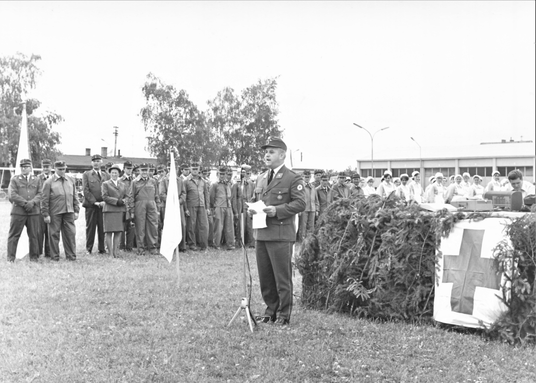Rotes Kreuz: Großübung am damaligen ASKÖ Sportplatz (Wienerstraße 53) - Guger