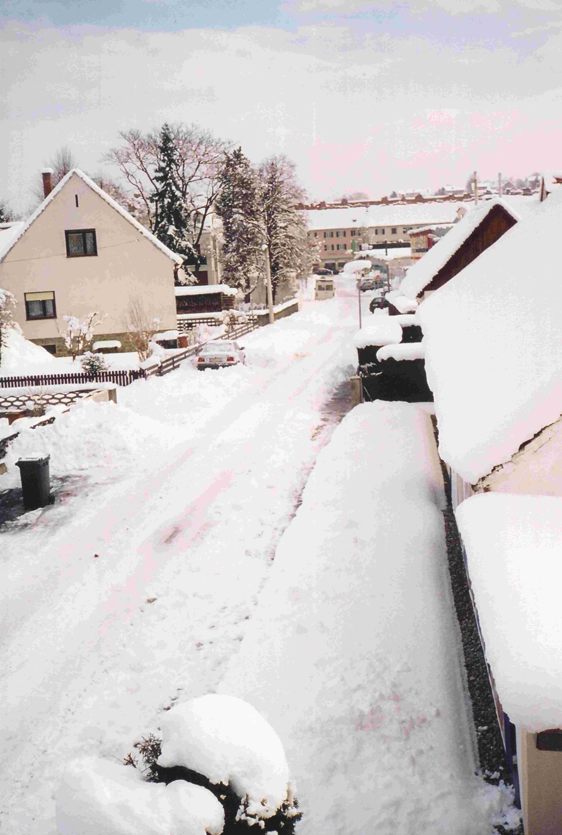 Winterlicher Blick in die Lannergasse gegen NO