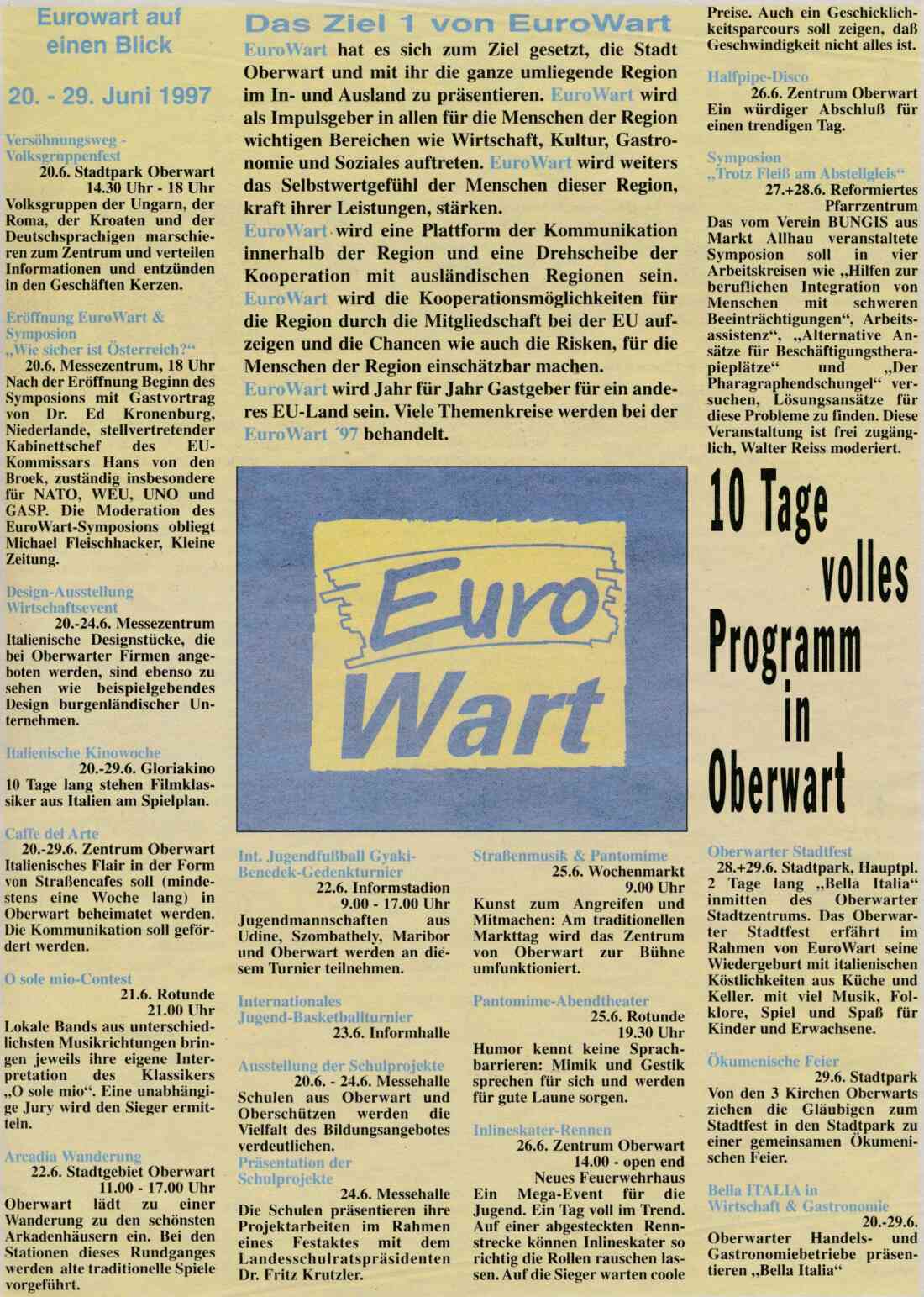EuroWart 1997: 10 Tage volles Programm