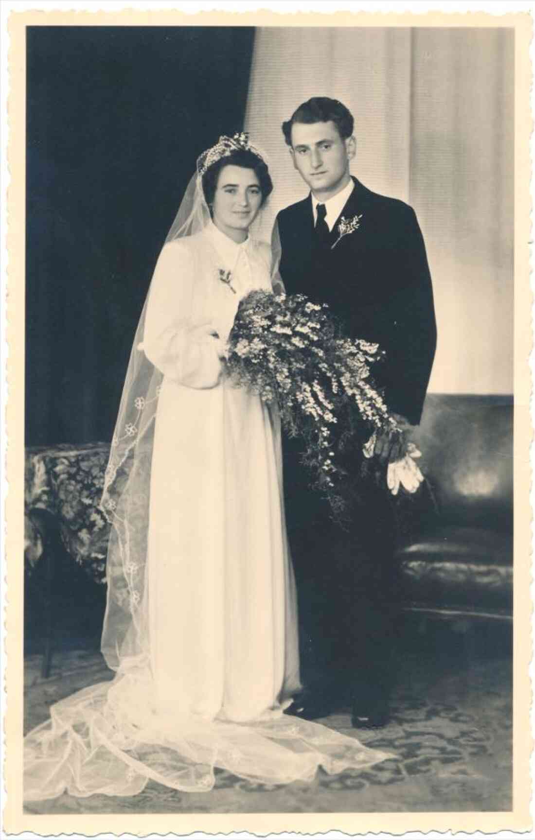 Das Hochzeitspaar "Janos" Johann Gangoly (*1926/+1996) und Julia Hegedüs (*1922/+2011) - Sterngasse 3