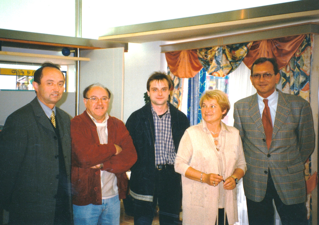 Besuch der Wirtschaftskammer (Balaskovits/Kröpfl): Textil und Mode Bauer anlässlich der Eröffnung der beiden Fachgeschäfte "Vorhang Bauer" und "Mode Bauer" - Wienerstraße 3