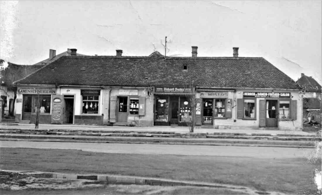 Geschätslokale (Bendekowitsch, Blach, Gangoly, Buchta, Miklos, Szilagy-Vörös) im Gebäude Hauptplatz 5+7