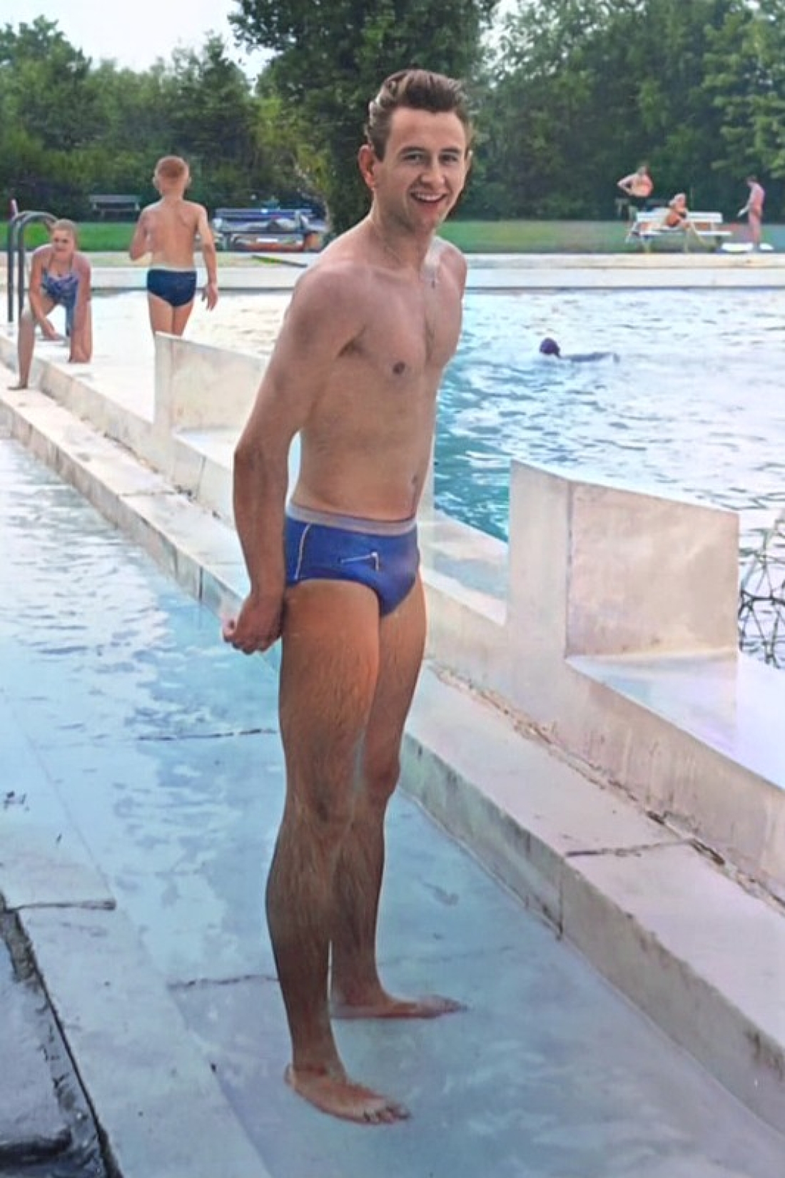 Horst Strauss im oberwarter Schwimmbad/Freibad