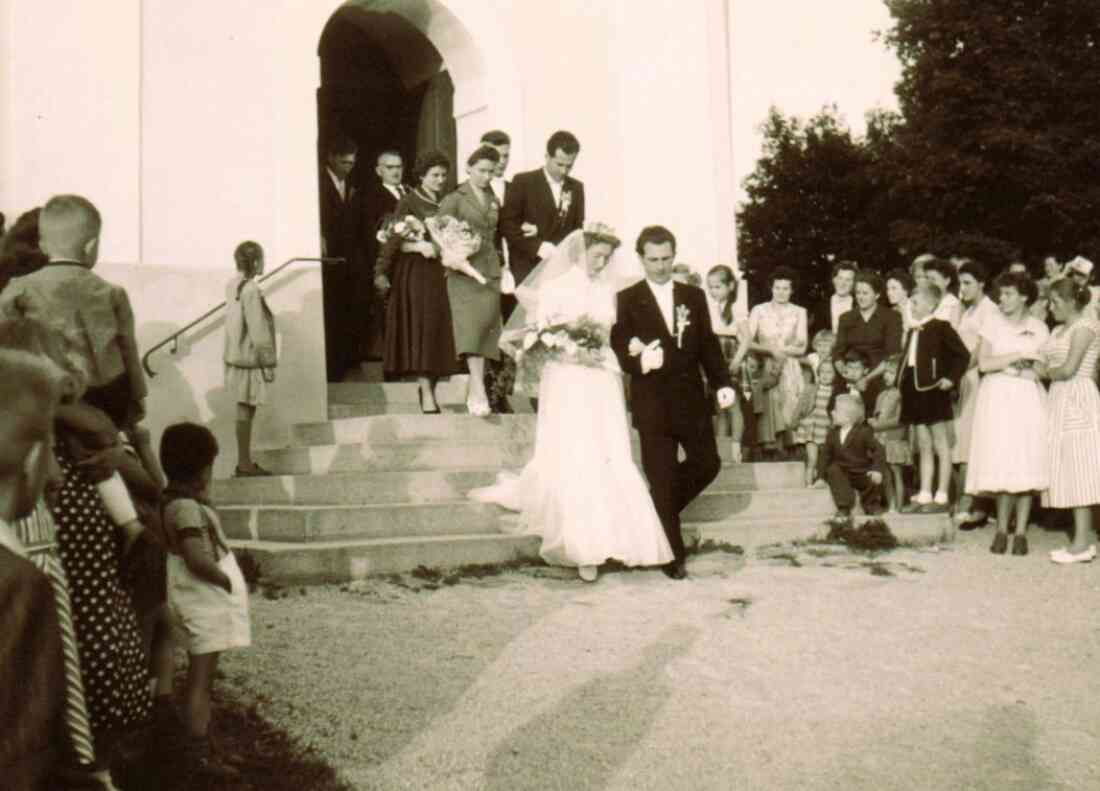 Hochzeit Otto Miertl (*1928/+2018) und Edith Langer (1933/+2019)