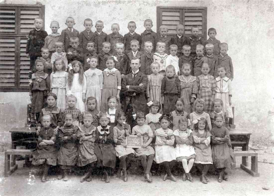 Klassen der Unterstufe der Evangelischen Schule in Oberwart im Jahre 1914 (Pummer)