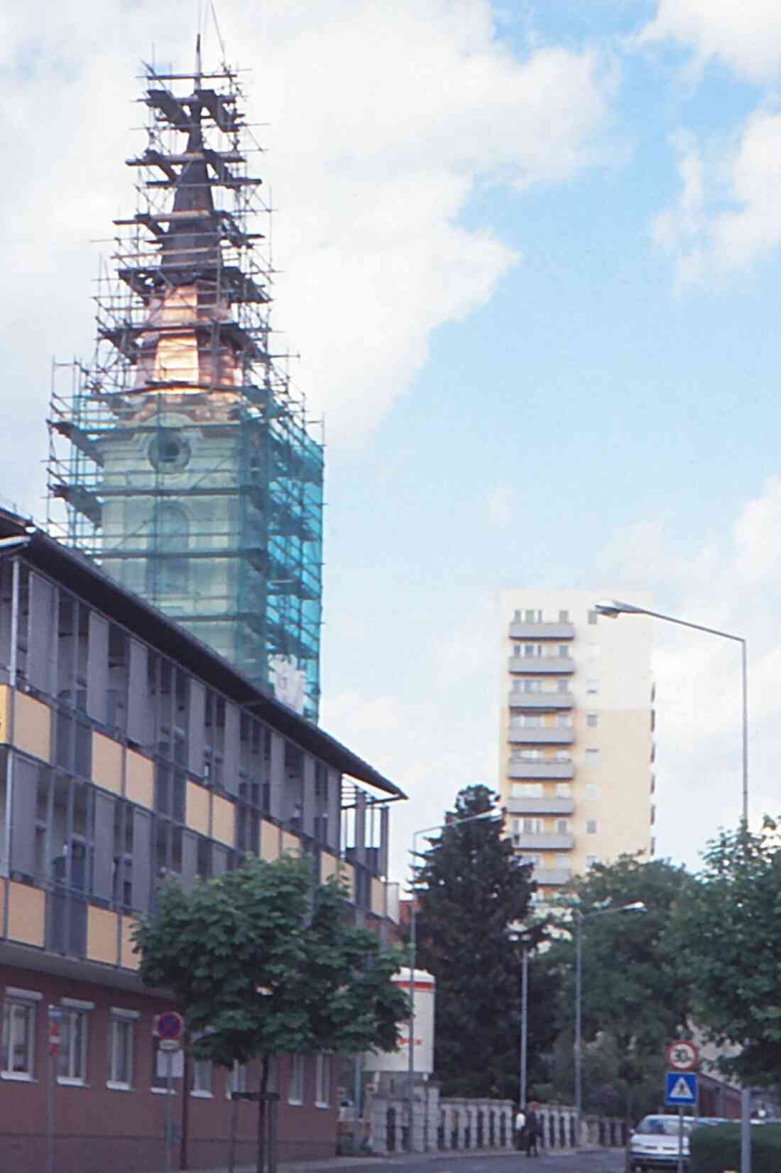 Evang. Pfarre AB: Neuverblechung des Kirchturms