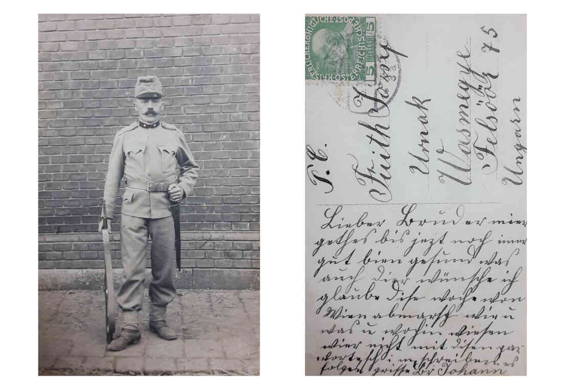 1. Weltkrieg: Karte des Johann Fuith an seinen Bruder Josef (OW 75/heute Steinamangererstraße 60)