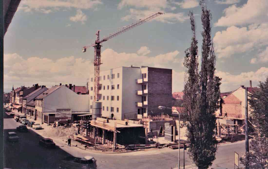 Baubeginn des Hochhauses (Wienerstraße 2/Bahnhofstraße 1)
