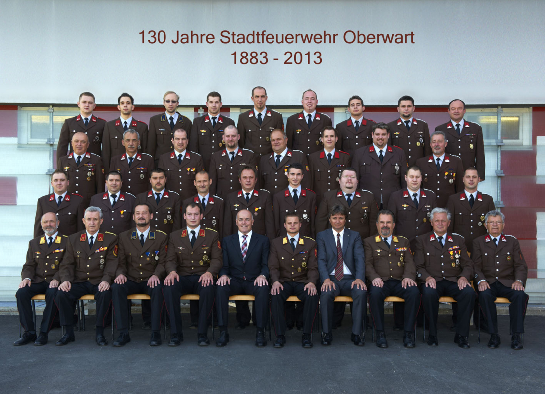 130 Jahre Stadtfeuerwehr: Gruppenbild