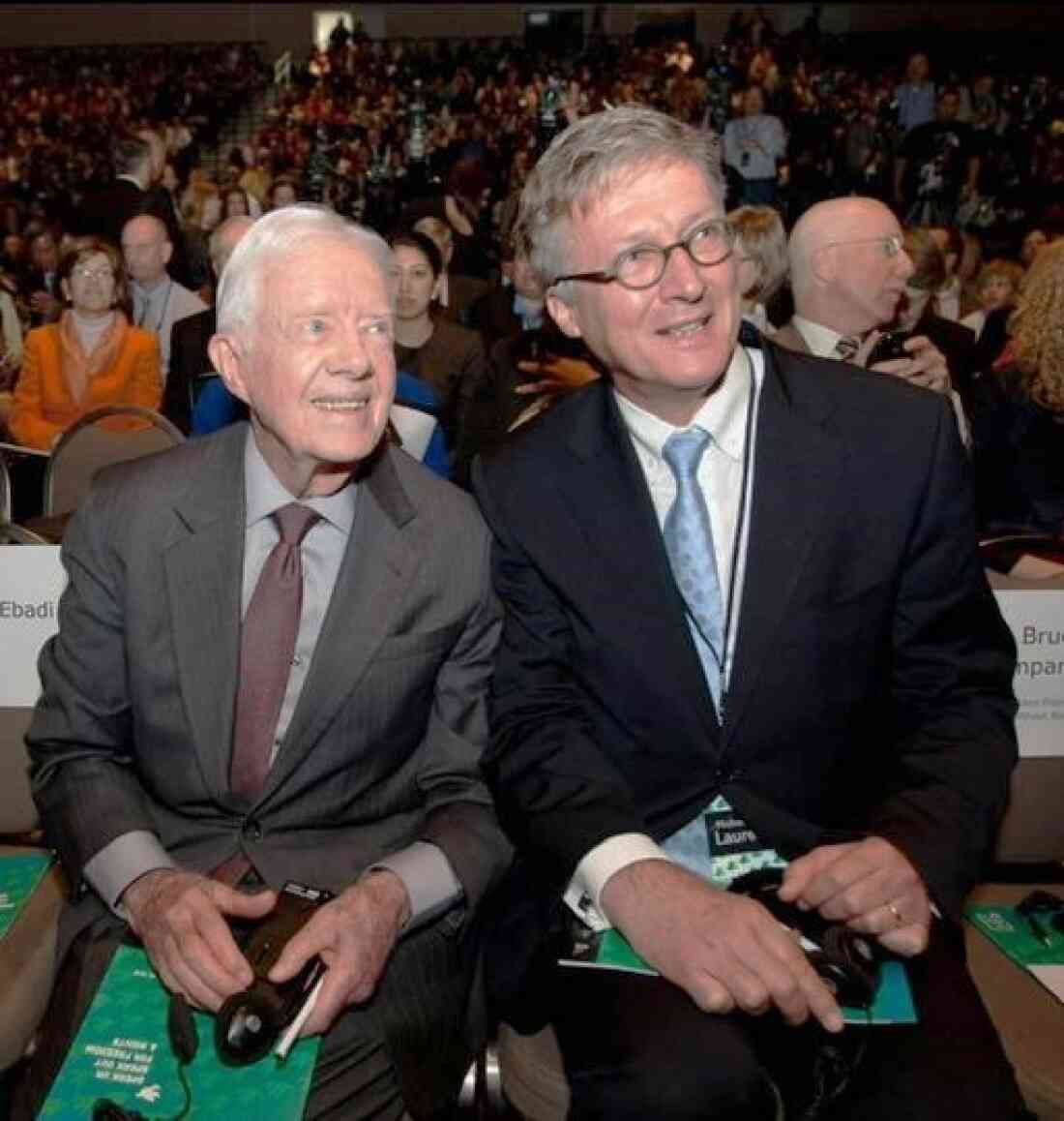 Aktuelle Persönlichkeit der Stadt: Diplomat, Botschafter a.D. Dr. Thomas Stelzer mit dem Ex-Präsident der Vereinigten Staaten, Jimmy Carter