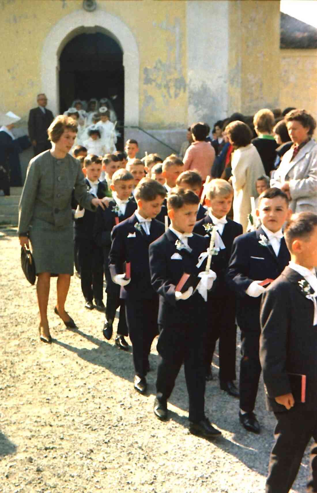 Röm. kath. Pfarre: Erstkommunion 1964 - Heigl/Samer/Stampf/Gilschwert/Eigenbauer/Fasching/Miertl/Miklos