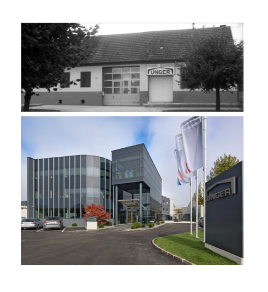 Unger Stahlbau / Unger Steel Group: 1. Betriebsstätte und heutiger Firmensitz Steinamangerer Str. 163
