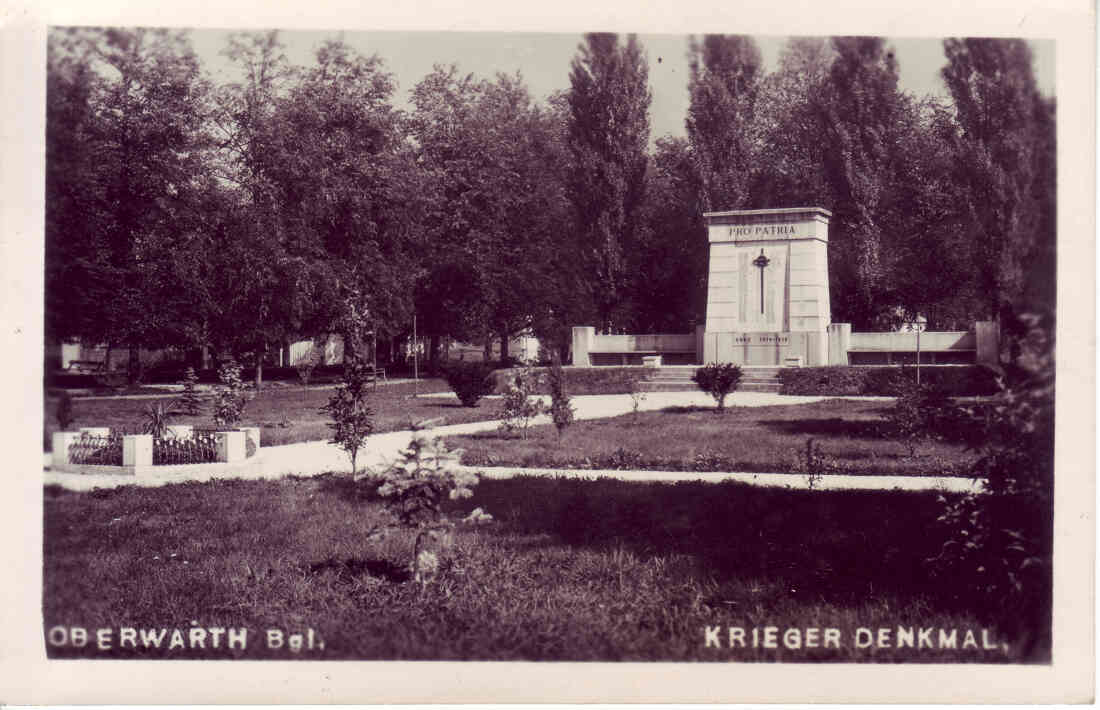 Ansichtskarte: Kriegerdenkmal im Stadtpark