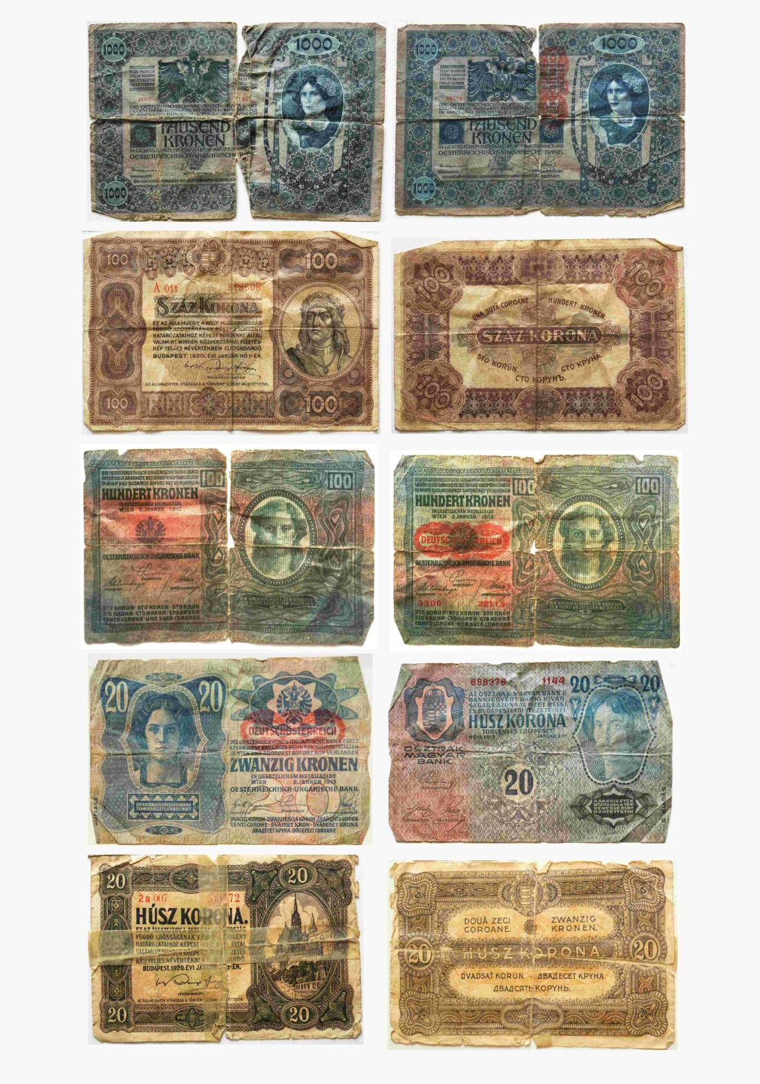 Röm. kath. Pfarre: Geldscheine in der Zeitkapsel, die bei der Abnahme des Turmkreuzes an der Spitze der Aufbahrungskirche Maria Himmelfahrt entdeckt wurden