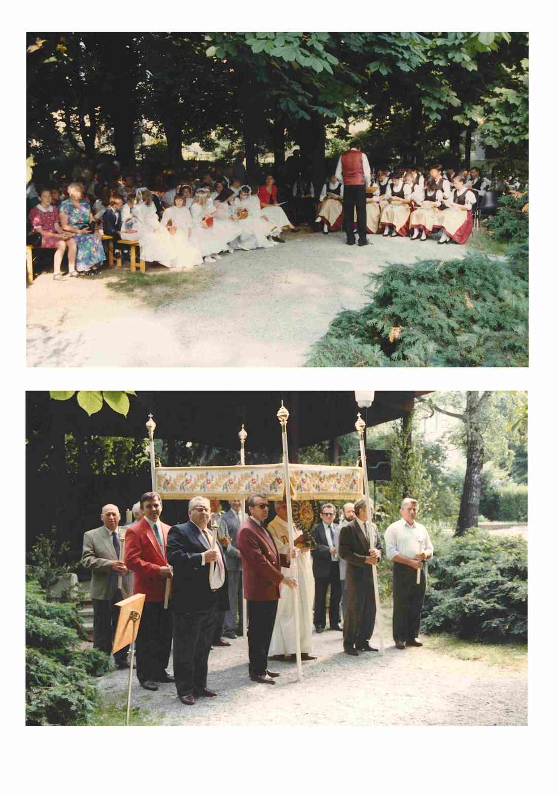 Röm. kath. Pfarre: Fronleichnamsprozession in den Stadtpark unter Mitwirkung der Stadtkapelle