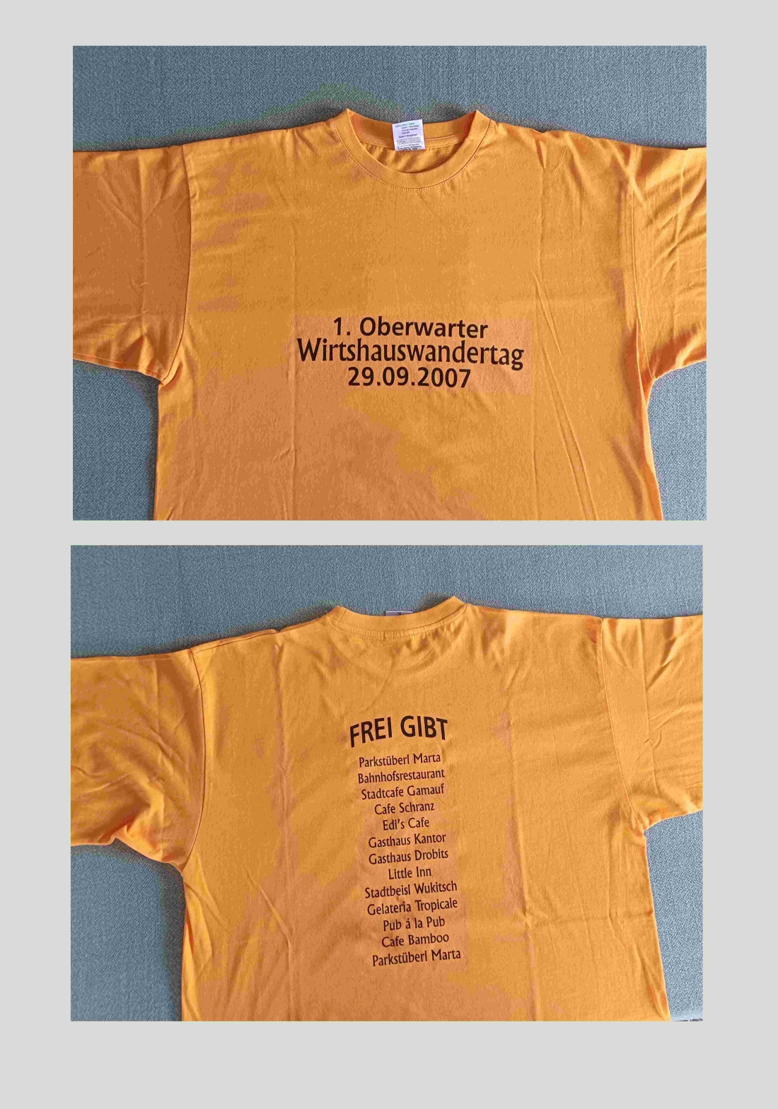 T-Shirt zum 1. Oberwarter Wirtshauswandertag