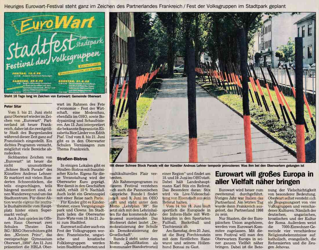 EuroWart 1998: Artikel von Peter Sitar im Kurier