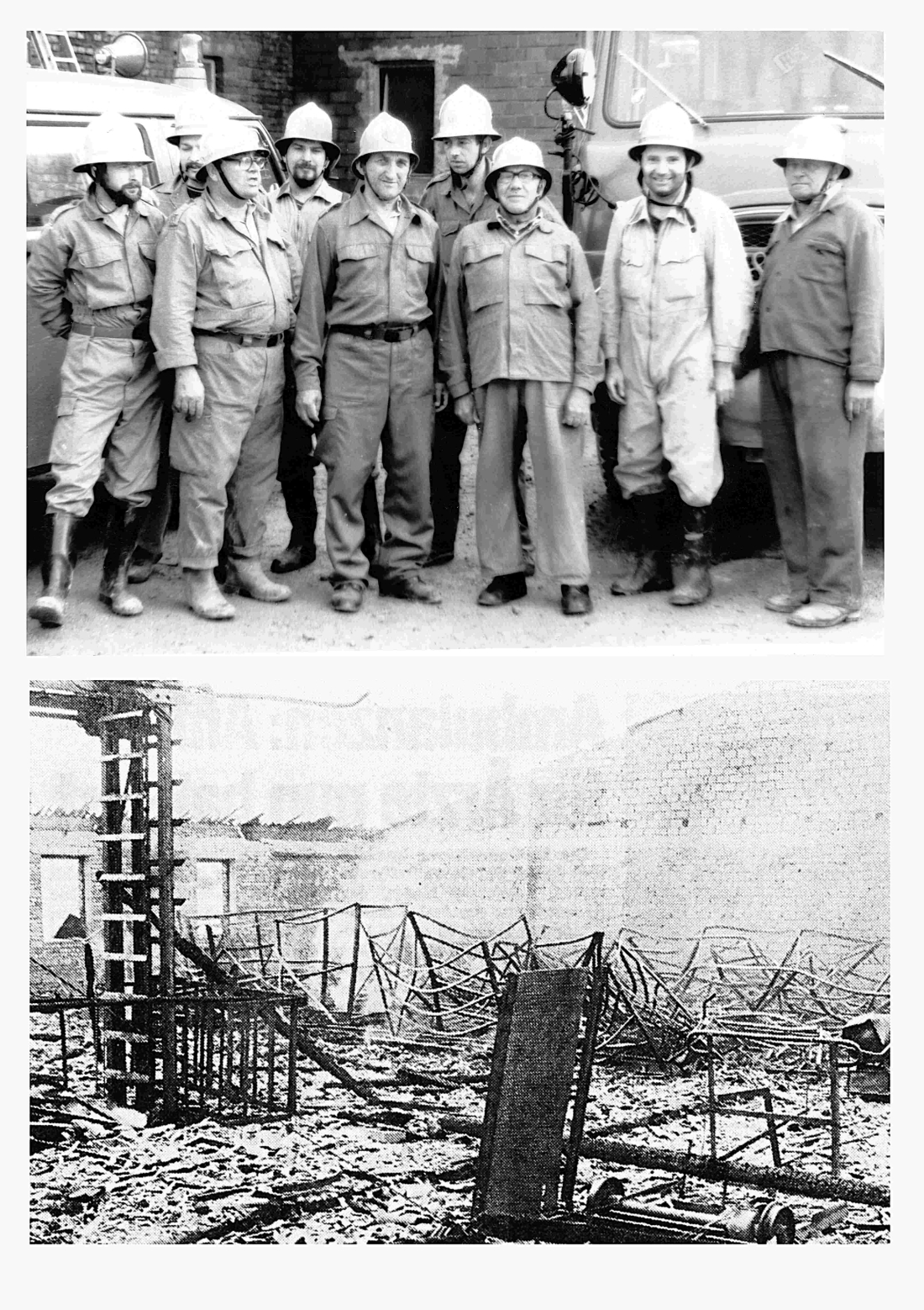 Feuerwehr: Brand im Ziegelwerk Di-Maria in Siget am 19. Juli 1984 - Weber/Höfer/Heigl/Imre/Sedlaczek/Gabriel