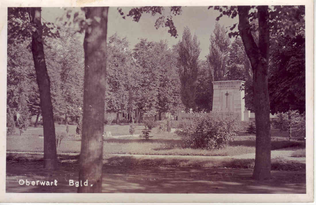 Ansichtskarte: Kriegerdenkmal im Stadtpark