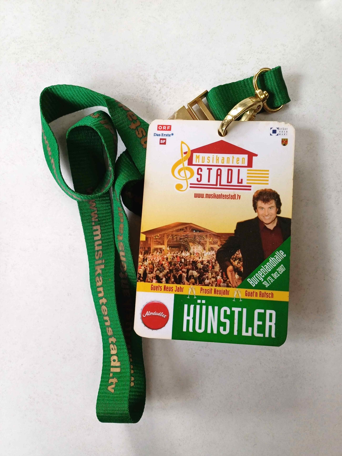 Künstlerkarte des Musikantenstadls am 28. März 2015 in Oberwart - Silvesterstadl