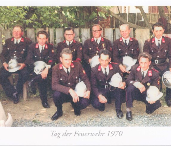 Freiwillige Feuerwehr St. Martin: ein Teil der Mannschaft anlässlich des Tags der FF (Körper/Guger/Mirtl/Halper/Marth/Bernhard/Pittner/Javorits)