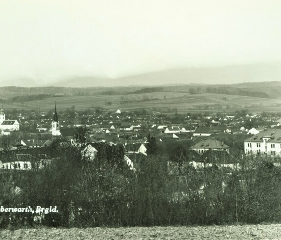 Ansichtskarte: Blick auf das Zentrum und das Obertrum gegen Westen