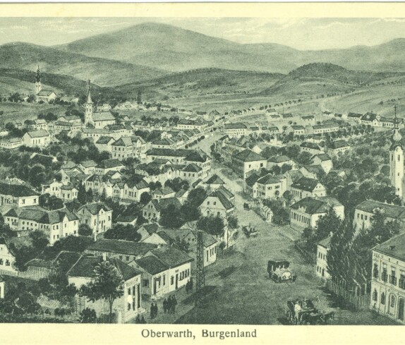 Ansichtskarte: Blick entlang der Steinamangererstraße in Richtung NW