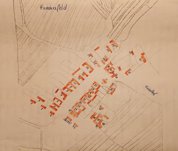 St. Martin: Ortsplan - Bestand 1857