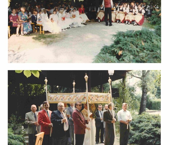 Röm. kath. Pfarre: Fronleichnamsprozession in den Stadtpark unter Mitwirkung der Stadtkapelle