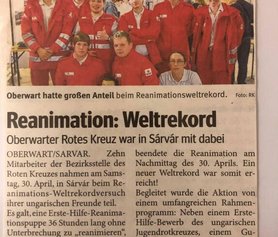 Rotes Kreuz mit Reanimations-Weltrekord
