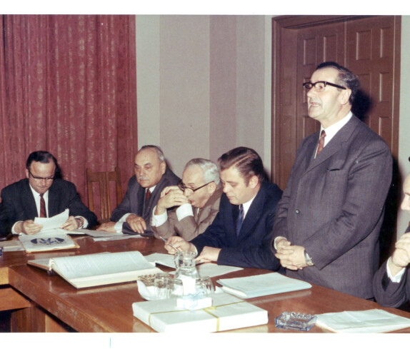 Gemeinderatssitzung anlässlich des 60. Geburtstags von Bgm. Dir. Ferdinand Hatvagner am 24. Feber 1970