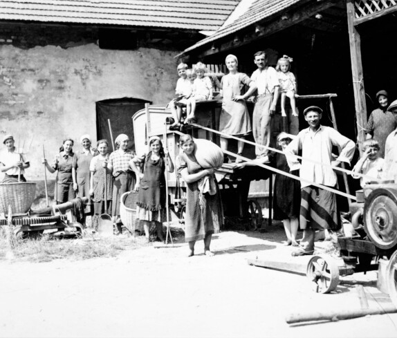 Drescharbeiten bei Fam. Topler (Wienerstraße 51)