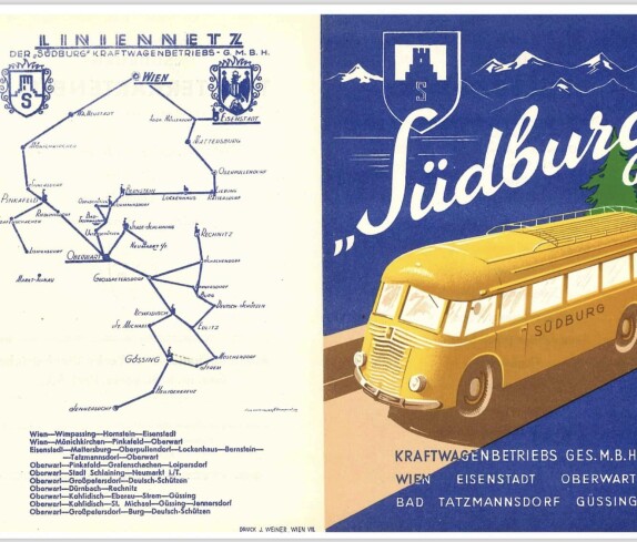 Flyer (Prospekt) der Fa. Südburg zur Erweiterung des Liniennetzes