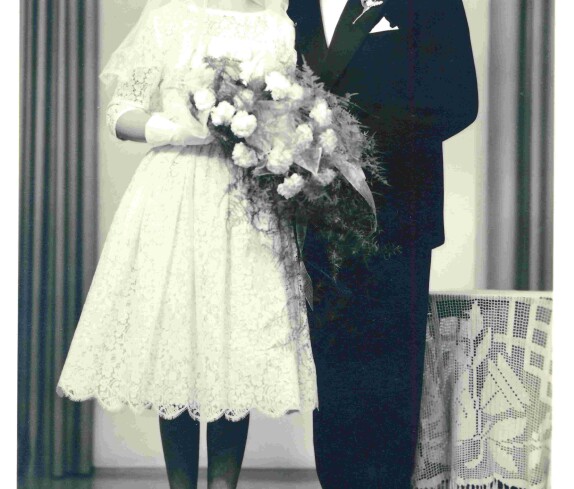 Das Hochzeitspaar Vilma Toth (*1941) und Peter v. Csoknyai (*1931/+2001)