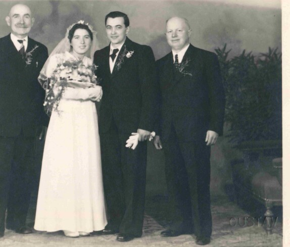 Hochzeit Alexander Szabo (*1922/+1972) und Ida Böcskör (*1927/+2022) - Krismanits